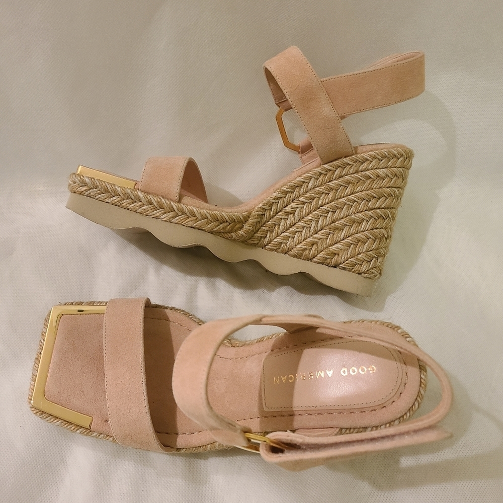 Good American Women's Espadrille Wedge Sandals Sz 8. Cute shoes! - Picture 2 of 8